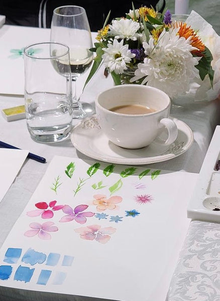 4th Oct 🌸 Beginners Watercolour Floral Workshop 1.30pm-4.30pm