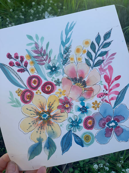 4th Oct 🌸 Beginners Watercolour Floral Workshop 1.30pm-4.30pm