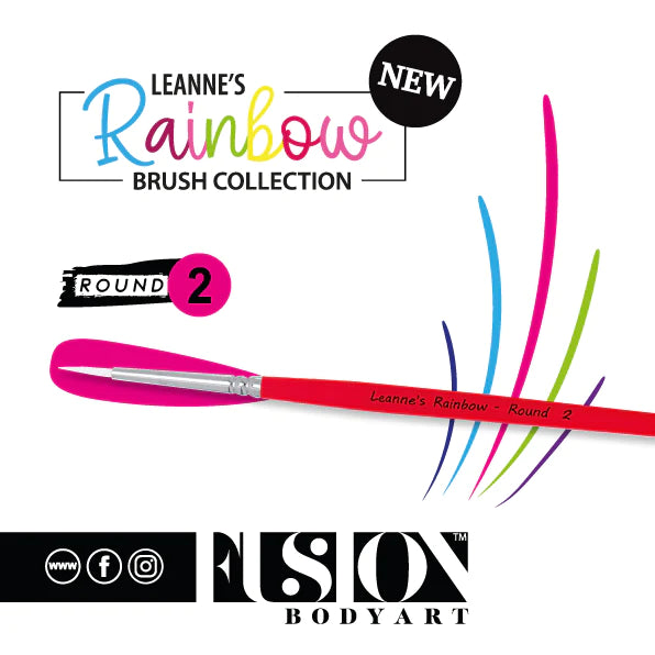 Leanne's Rainbow ROUND #2 Face Painting Brush