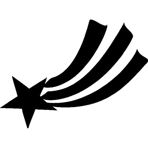 Shooting Star TAG glitter tattoo stencil