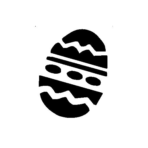 Easter Egg TAG glitter tattoo stencil