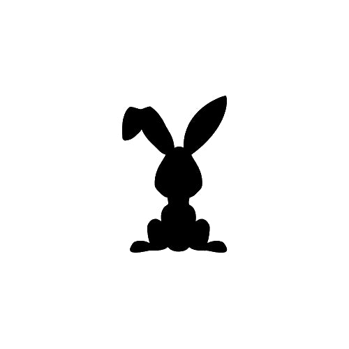 Sitting Bunny 2 TAG glitter tattoo stencil
