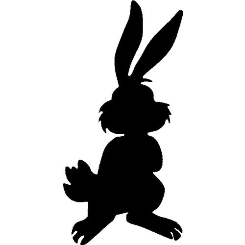 Rabbit TAG glitter tattoo stencil