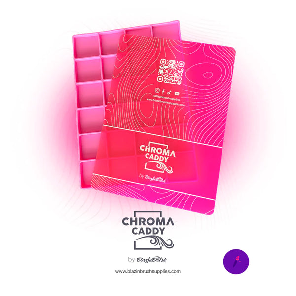 “BUBBLEGUM” 24 Slot Silicone Insert Chroma Caddy by Marcela Bustamante