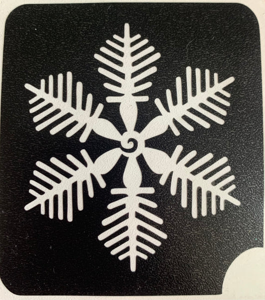 DECO SNOWFLAKE Ybody glitter tattoo stencil