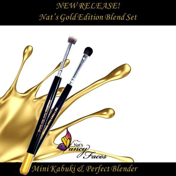 Nat’s Gold Edition “BLEND SET” (mini kabuki and perfect blender)