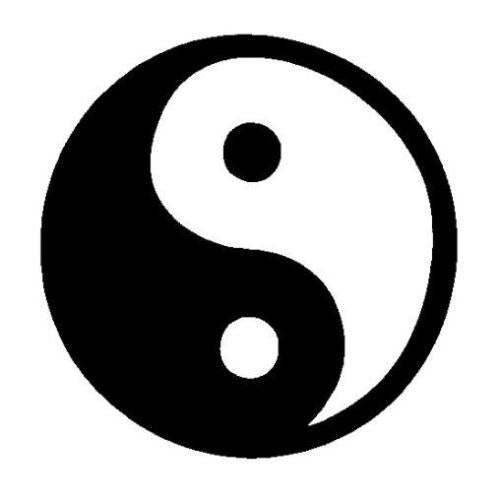 Yin Yang TAG glitter tattoo stencil