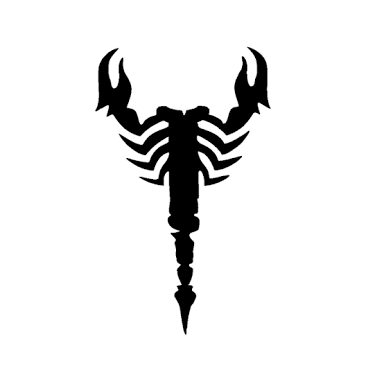 Scorpion #1 TAG glitter tattoo stencil
