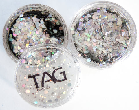 Chunky Glitter SILVER by TAG BODY ART 10gm