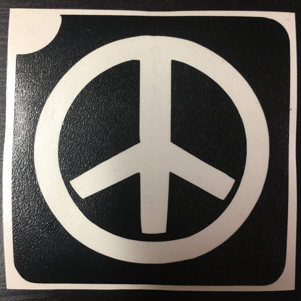 PEACE SYMBOL Ybody glitter tattoo stencil