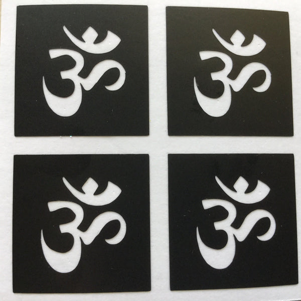small OM glitter tattoo stencil (4 in one)