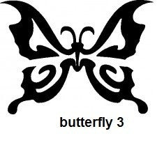 Butterfly #3 TAG glitter tattoo stencil