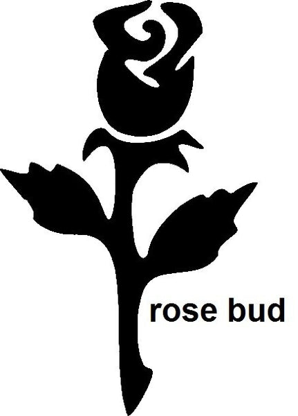 Rose Bud TAG glitter tattoo stencil