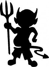 Little Devil TAG glitter tattoo stencil
