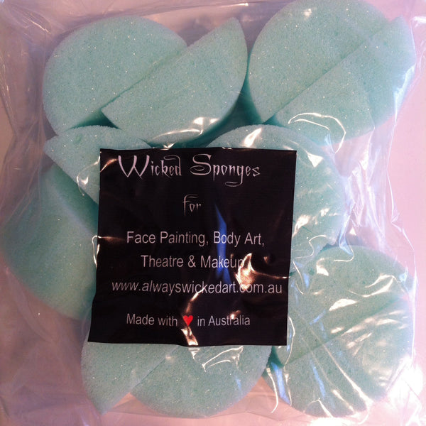 Always Wicked Art MINI green SPONGES x 12
