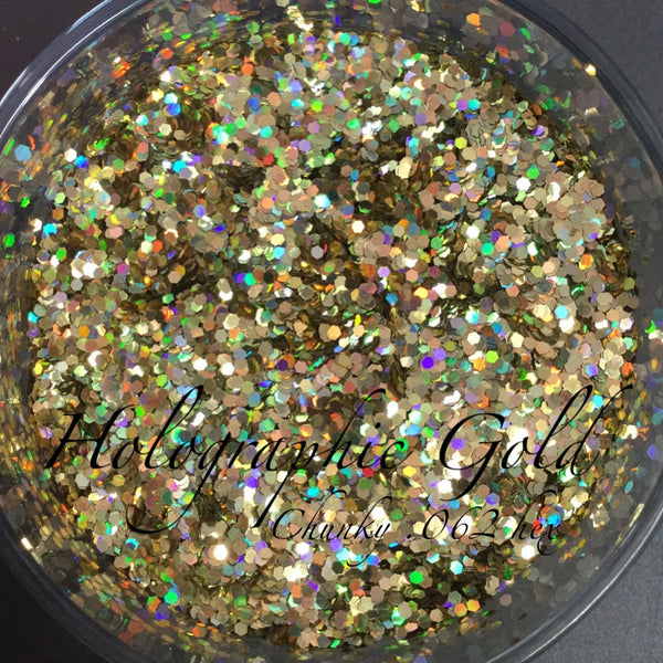 Chunky .062 hex HOLO Gold