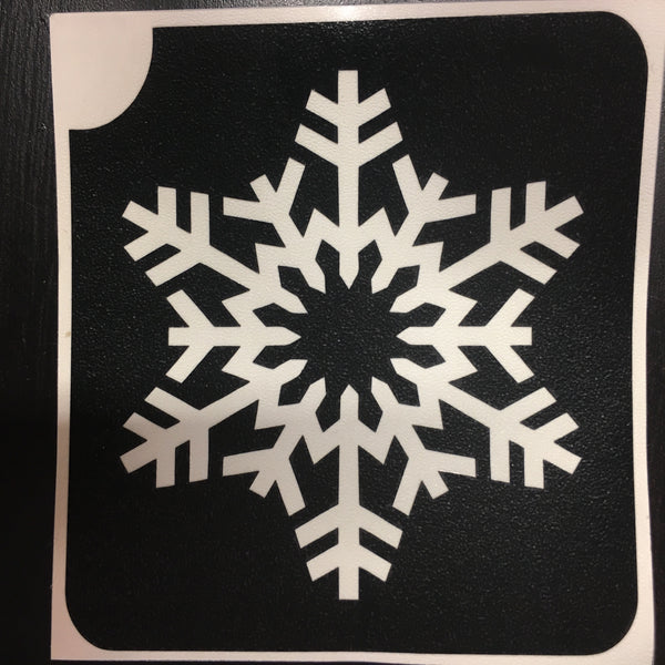 LARGE SNOWFLAKE Ybody glitter tattoo stencil