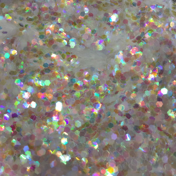 Chunky .062 hex HOLO WHITE