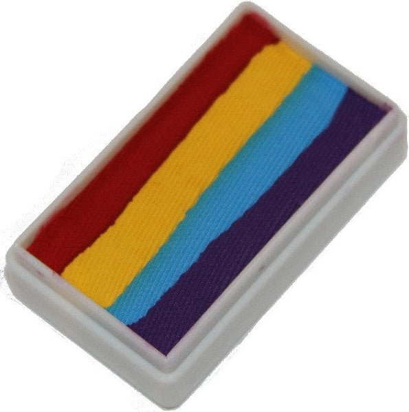 One Stroke 4 Colour Rainbow face paint in vibrant hues, perfect for creative makeup applications