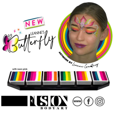 Fusion Leanne’s Collection BUTTERFLY PALETTE (with NEON PINK)