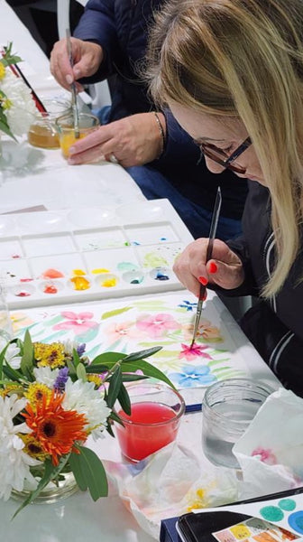 4th Oct 🌸 Beginners Watercolour Floral Workshop 6.30pm-9.30pm