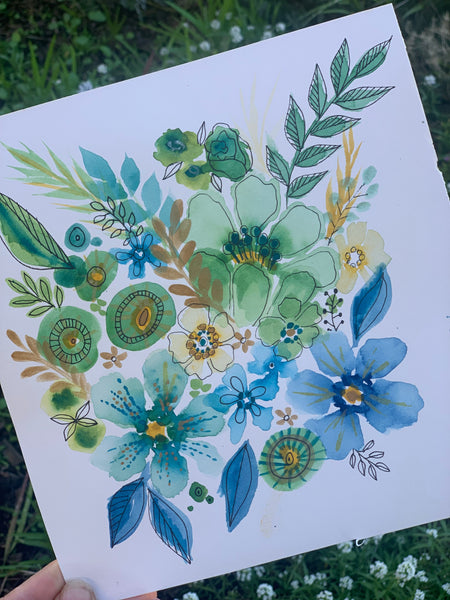4th Oct 🌸 Beginners Watercolour Floral Workshop 1.30pm-4.30pm