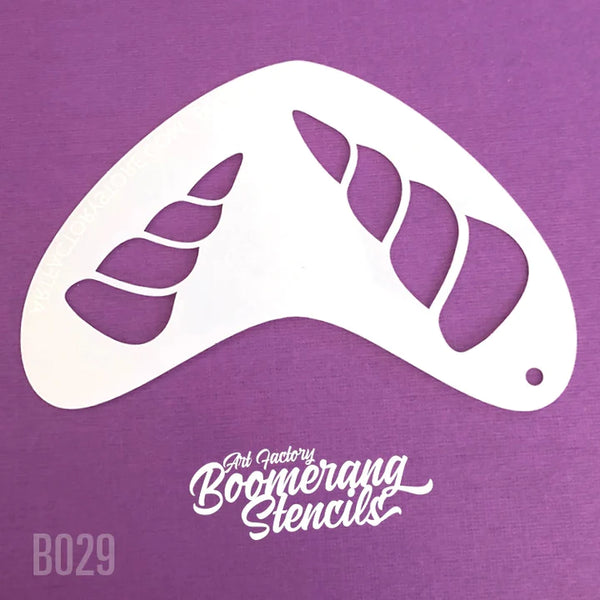 Boomerang Stencils B029 UNICORN HORNS