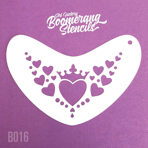 Boomerang Stencils B016 HEART CROWN