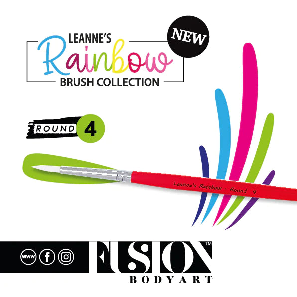 Leanne's Rainbow ROUND #4 Face Painting Brush