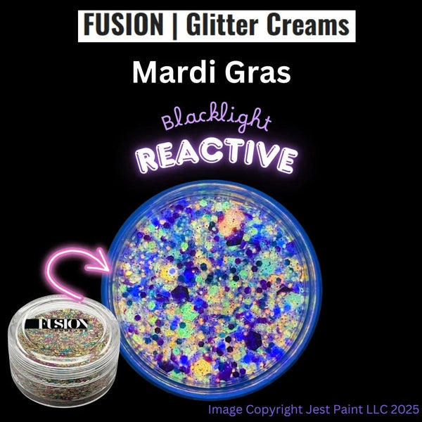 Fusion Body Art MARDI GRAS Glitter Cream 10gm