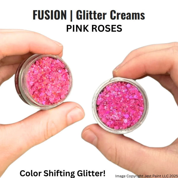 Fusion Body Art PINK ROSES Glitter Cream 10gm