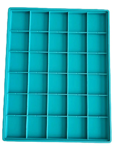Blazin Brush - 30 Slot Silicone Insert W/ Mirror Lid | Chroma Caddy MAX – DEEP OCEAN