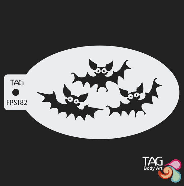 BATS Face Paint Stencil TAG Body Art