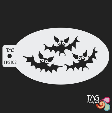 BATS Face Paint Stencil TAG Body Art