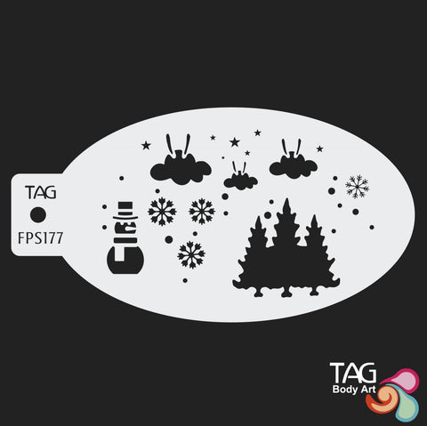 WINTERLAND Face Paint Stencil TAG Body Art