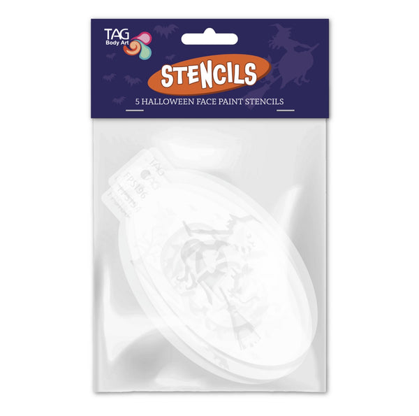 HALLOWEEN SET of 5 Face Paint Stencil TAG Body Art