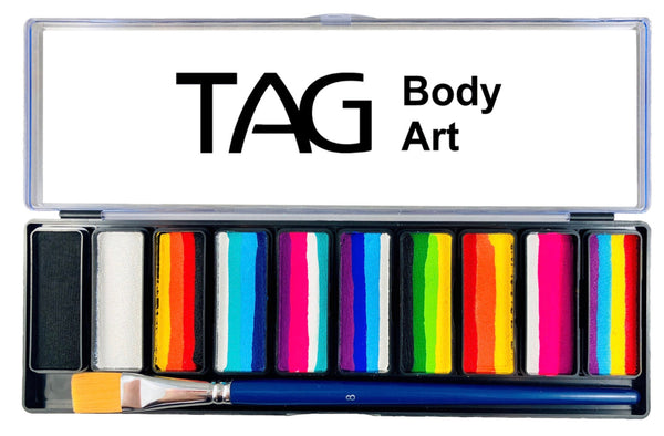 TAG 1 STROKE PALETTE 10 X 10G FACE AND BODY PAINT