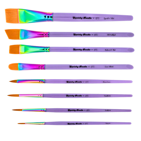 Squishy Doodle x GTX Professional Brush Set (8 brushes)