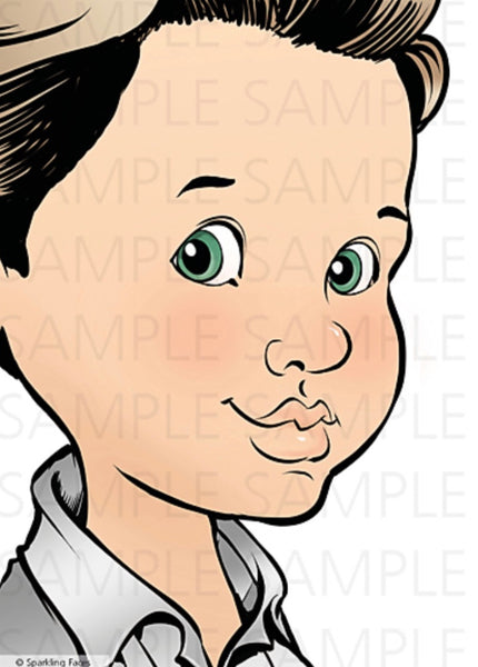 “BEN left handed profile” Sparkling Faces Practice Board