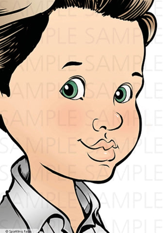“BEN left handed profile” Sparkling Faces Practice Board