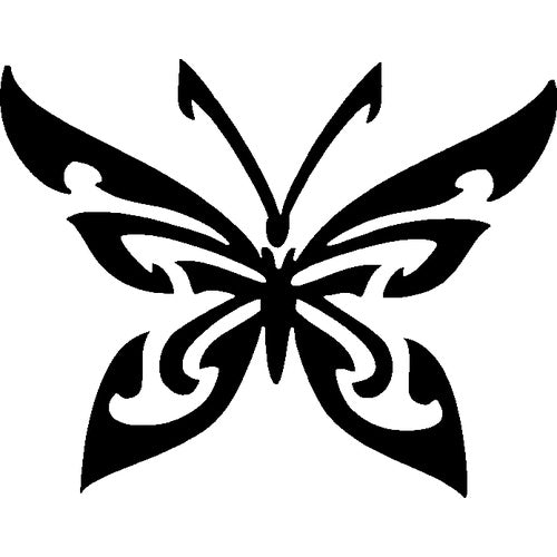 Tribal butterfly TAG glitter tattoo stencil