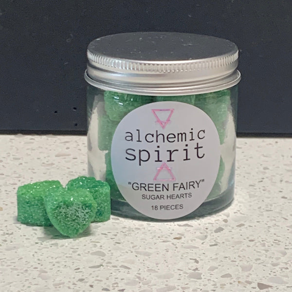 ALCHEMIC SPIRIT Green “GREEN FAIRY” Sugar Hearts x 18