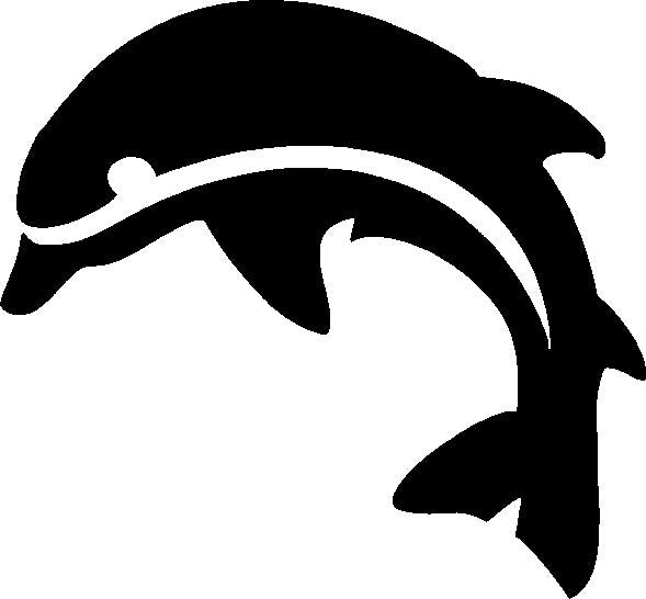 Dolphin TAG glitter tattoo stencil