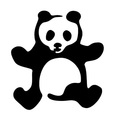 SITTING PANDA Ybody glitter tattoo stencil