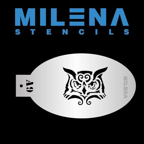 Milena Stencils Face Painting Stencil OWL A9