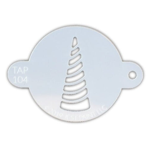 TAP 104 stencil Unicorn Horn Swirl