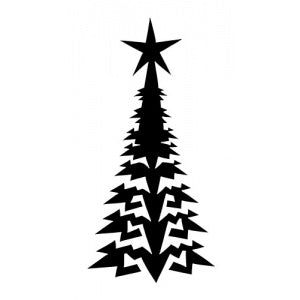 CHRISTMAS TREE 2 Ybody glitter tattoo stencil