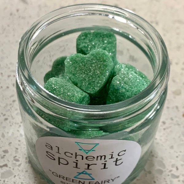 ALCHEMIC SPIRIT Green “GREEN FAIRY” Sugar Hearts x 18