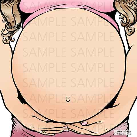 “PREGNANT BELLY LIGHT” Sparkling Faces Practice Board