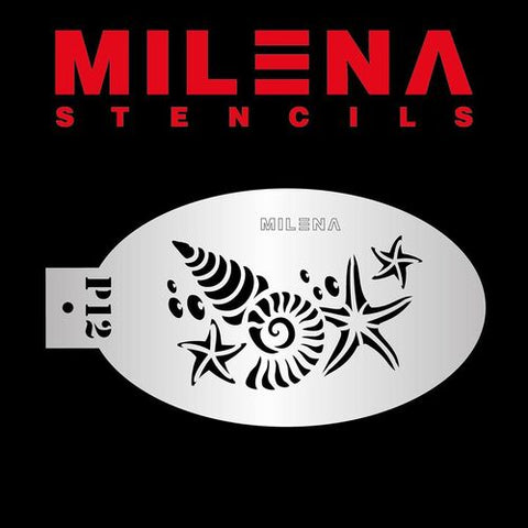 Milena Stencils Face Painting Stencil SEASHELLS P12